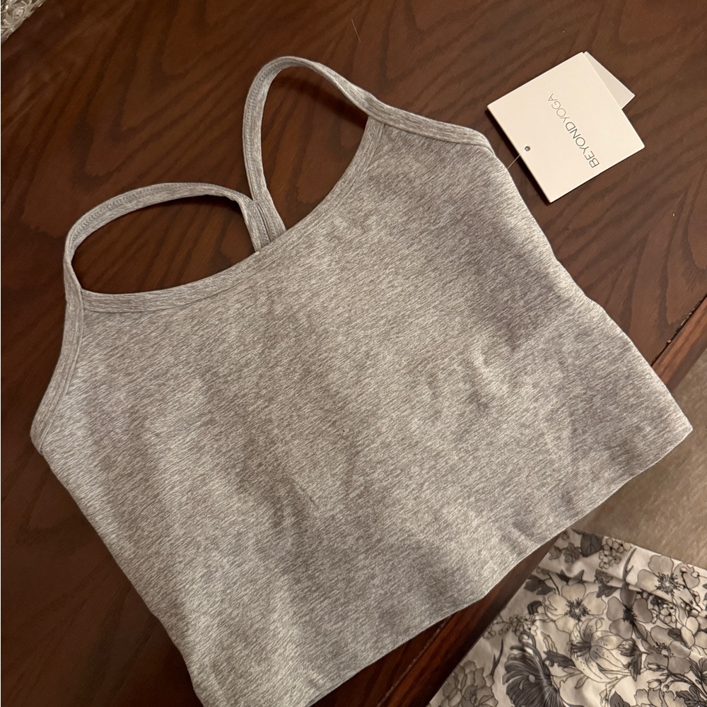 Beyond Yoga Space Dye Gray Top